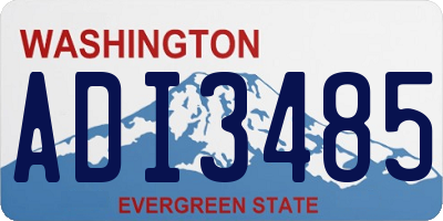 WA license plate ADI3485