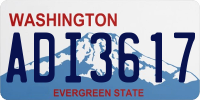WA license plate ADI3617