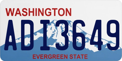 WA license plate ADI3649