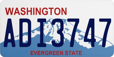 WA license plate ADI3747