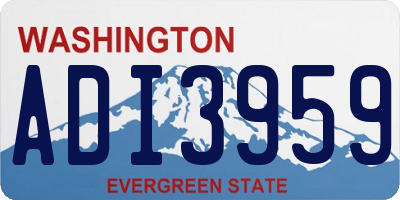 WA license plate ADI3959