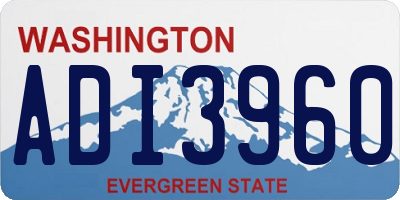 WA license plate ADI3960