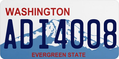 WA license plate ADI4008