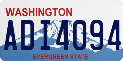 WA license plate ADI4094