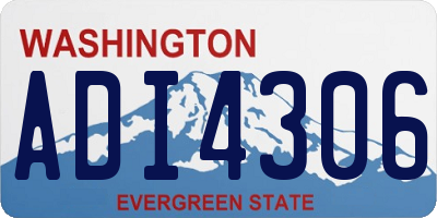 WA license plate ADI4306