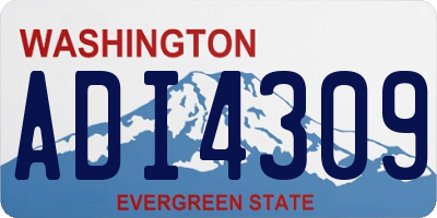 WA license plate ADI4309