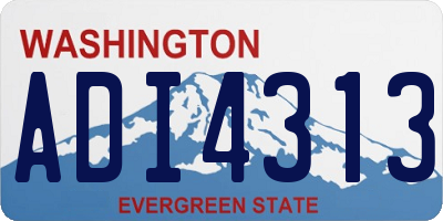 WA license plate ADI4313