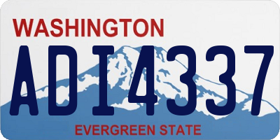 WA license plate ADI4337