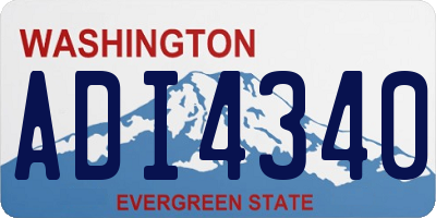 WA license plate ADI4340