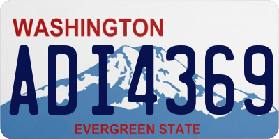 WA license plate ADI4369