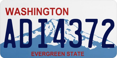 WA license plate ADI4372