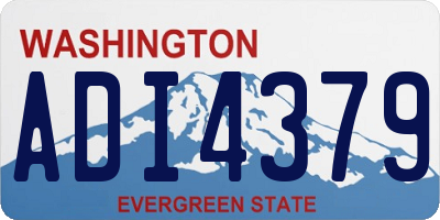 WA license plate ADI4379