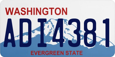WA license plate ADI4381