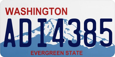 WA license plate ADI4385