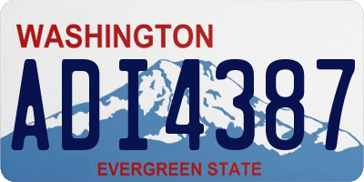 WA license plate ADI4387