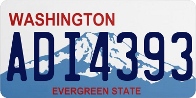 WA license plate ADI4393