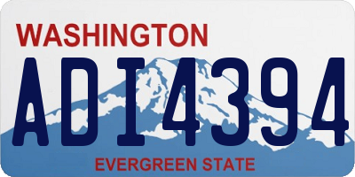 WA license plate ADI4394