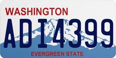 WA license plate ADI4399