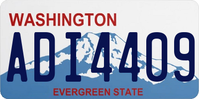 WA license plate ADI4409