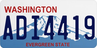 WA license plate ADI4419