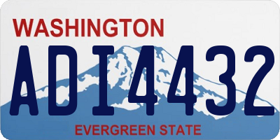 WA license plate ADI4432