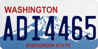 WA license plate ADI4465