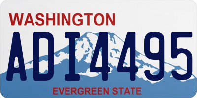 WA license plate ADI4495
