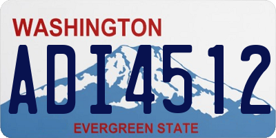 WA license plate ADI4512
