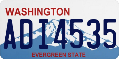 WA license plate ADI4535