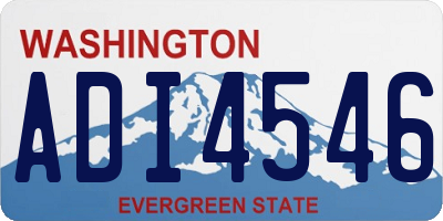 WA license plate ADI4546