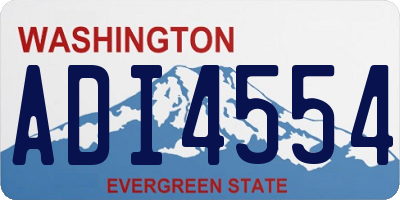 WA license plate ADI4554