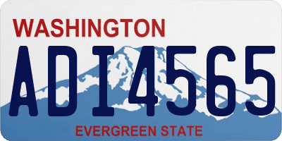 WA license plate ADI4565