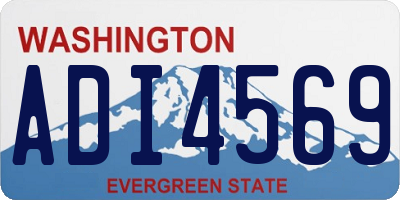 WA license plate ADI4569
