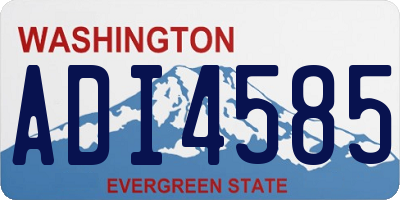 WA license plate ADI4585
