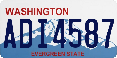 WA license plate ADI4587