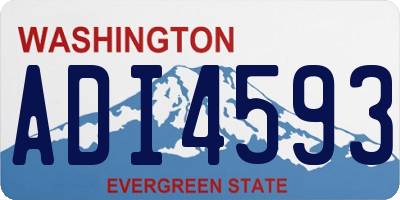 WA license plate ADI4593