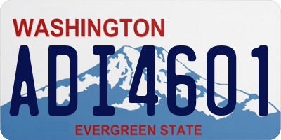 WA license plate ADI4601