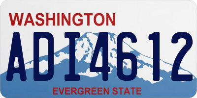 WA license plate ADI4612