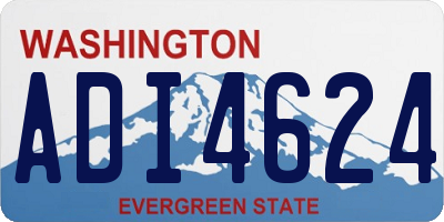 WA license plate ADI4624