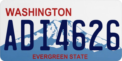 WA license plate ADI4626