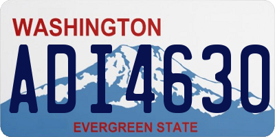 WA license plate ADI4630