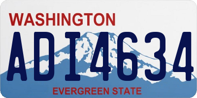WA license plate ADI4634