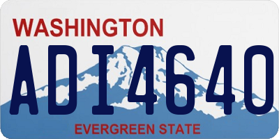 WA license plate ADI4640