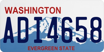 WA license plate ADI4658