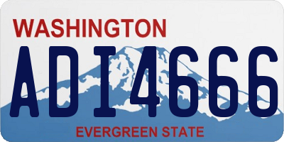WA license plate ADI4666