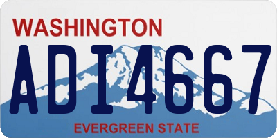 WA license plate ADI4667