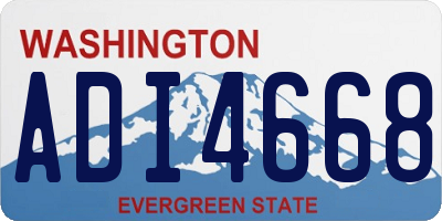 WA license plate ADI4668