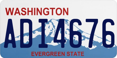 WA license plate ADI4676