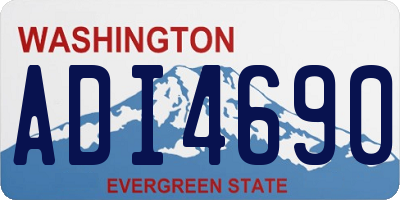 WA license plate ADI4690