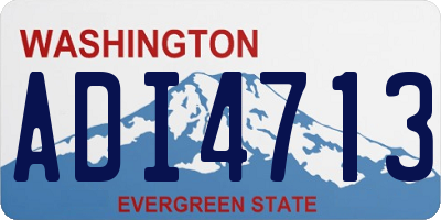 WA license plate ADI4713